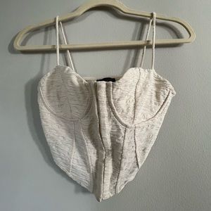 Textured Corset Cropped Tank